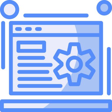 Tarayıcı bilgisayar ayarı simgesi - taslak biçimi