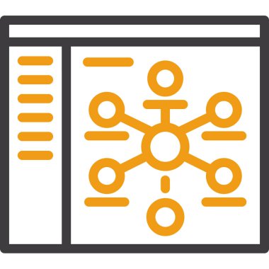 beyaz arkaplanda izole edilmiş ağ bağlantısı simgesi ve vektör illüstrasyonu