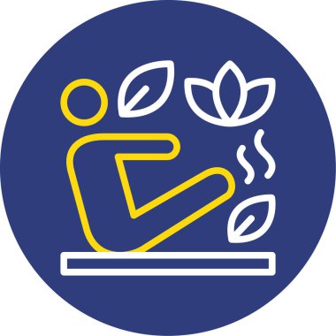 Bir yoga simgesinin vektör illüstrasyonu