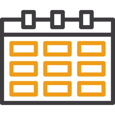 Takvim simgesi. vektör illüstrasyonu