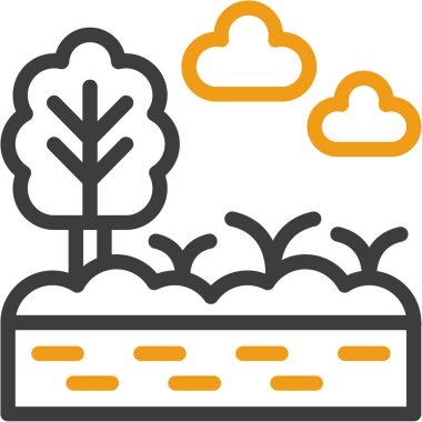 Ağaç simgesinin vektör illüstrasyonu