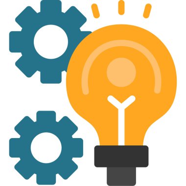 Bir fikrim var. Web simgesi vektör illüstrasyonu