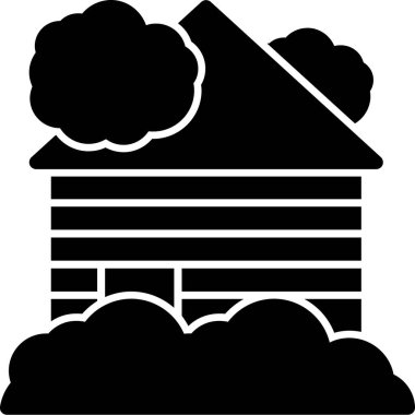 Ana hatlarıyla baca evi simgesi