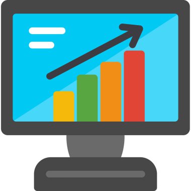 iş analizi ikon vektör illüstrasyonu