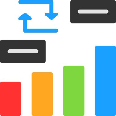 çubuk çizelgesi simgesi düz biçimli