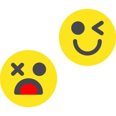 emoticon emoji düz simgesi