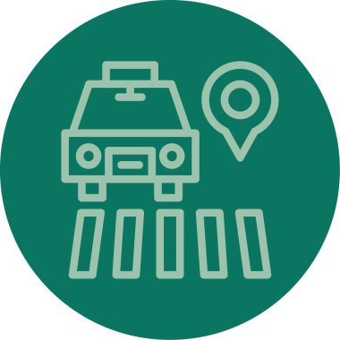 Benzersiz harita konum vektör çizgisi simgesi