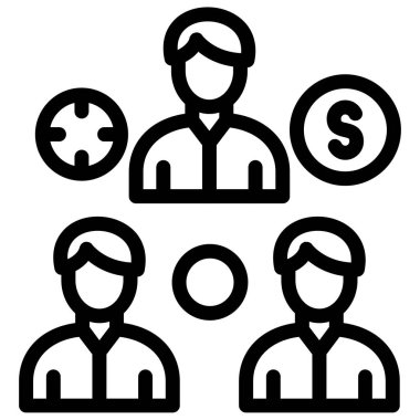 Kişisel ve ticari kullanım için vektör iş simgesi.