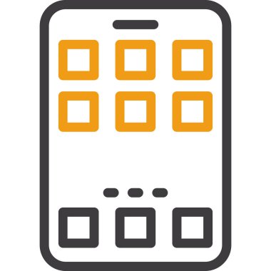 Cep telefonu simgesi, vektör illüstrasyonu