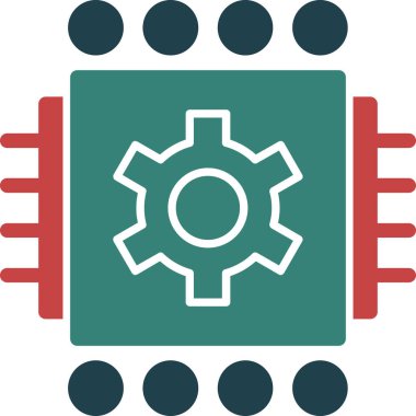 Modern dişli tamir simgesinin vektör çizimi