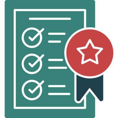 Sertifika ikonu vektör illüstrasyonu