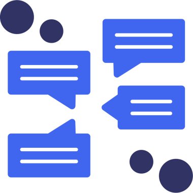 Sohbet yorum simgesi ana hat biçiminde