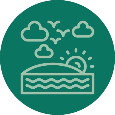 güzel pasta vektör çizgisi simgesi