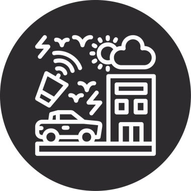 araba simgesi vektör illüstrasyonu