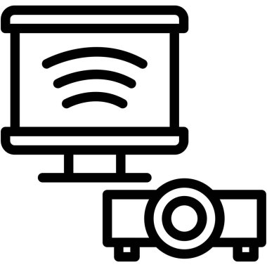 Kablosuz. Web simgesi basit illüstrasyon