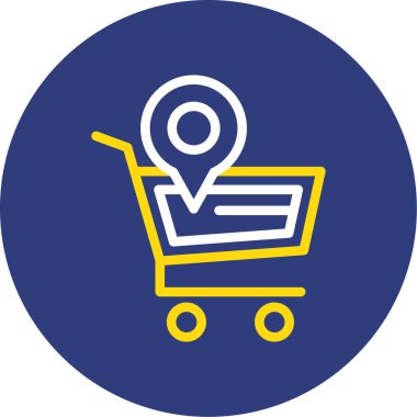 Bir alışveriş arabasının vektör çizimi