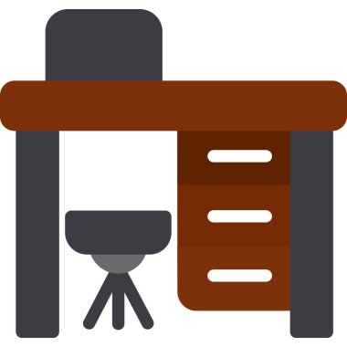 Mobilya. Web simgesi basit illüstrasyon