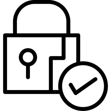 Güvenlik simgesini taslak biçiminde kilitle