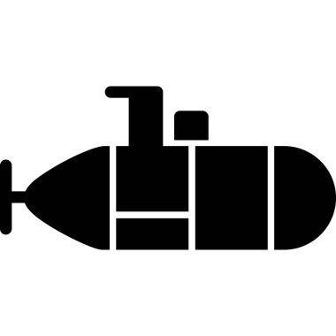 Denizaltı ikonu. Ağ için basit denizaltı vektör simgeleri çizimi