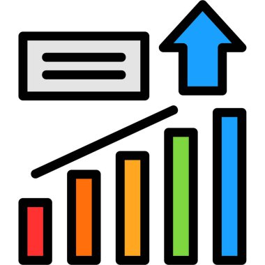 grafik büyüme grafiği simgesi doldurulmuş ana hatlar biçiminde
