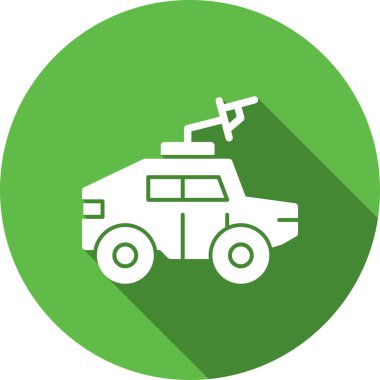 askeri araba ikonu vektör illüstrasyonu