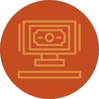 Bilgisayar simgesinin vektör illüstrasyonu