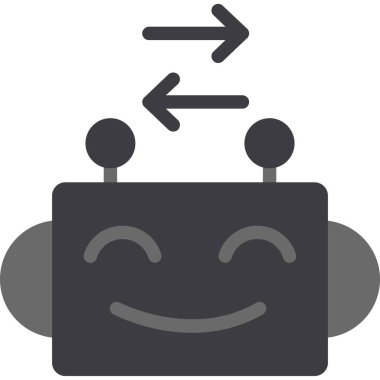 robot. Web simgesi basit illüstrasyon