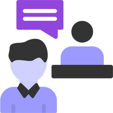 Müşteri sohbet simgesi vektör çizimi