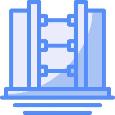 Bina. Web simgesi basit illüstrasyon