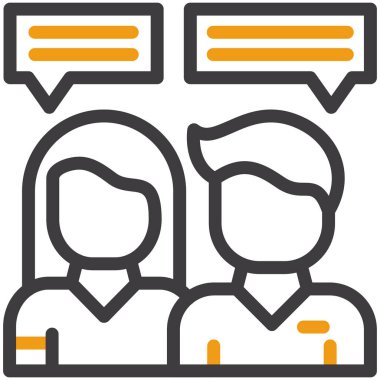 Konuş. Web simgesi basit illüstrasyon