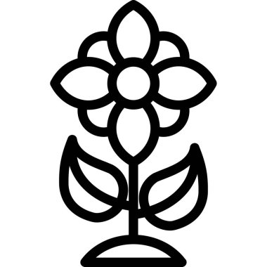 çiçek simgesi, satır tasarımı