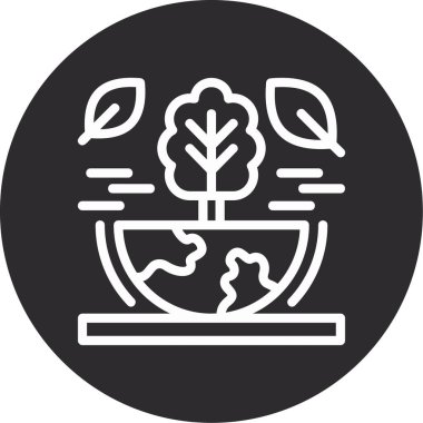 Vektör illüstrasyonu, ağaç simgesi