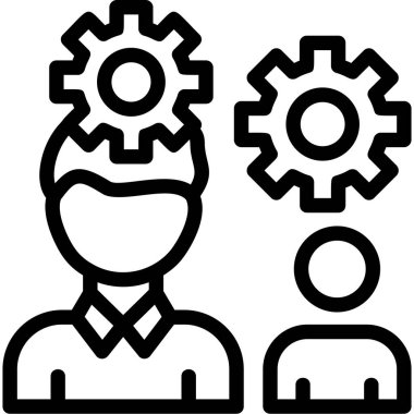 iş insanları işbirliği simgesi ana hatları biçiminde