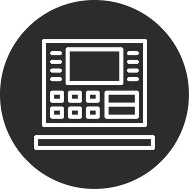 Hesap makinesi simgesinin vektör illüstrasyonu