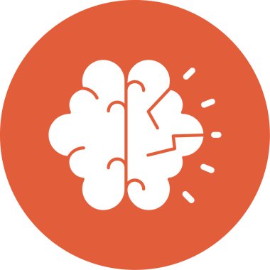 Beyin. Web simgesi basit illüstrasyon