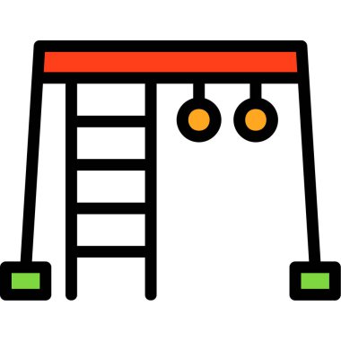 Oyun parkı. Web simgesi basit illüstrasyon