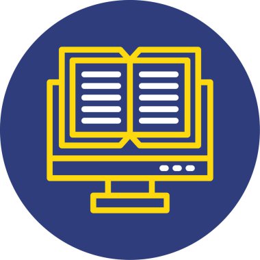 Dizüstü bilgisayar simgesi vektör çizimi