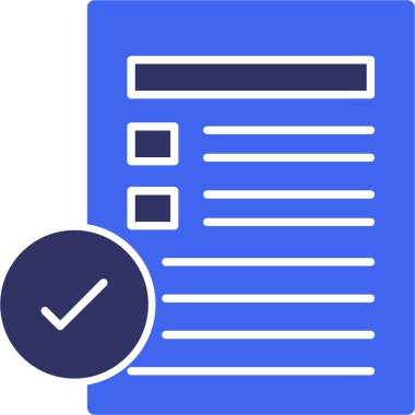 Kontrol listesi. Web simgesi basit illüstrasyon