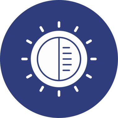 Güneş simgesinin vektör illüstrasyonu