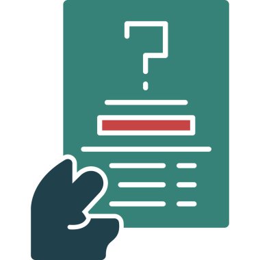 Soru simgesi, vektör illüstrasyonu