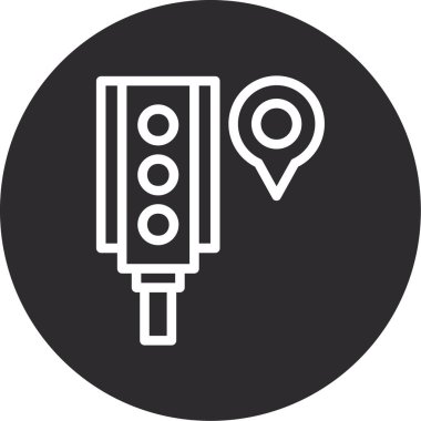 konumu simgesi harita, illüstrasyon vektör