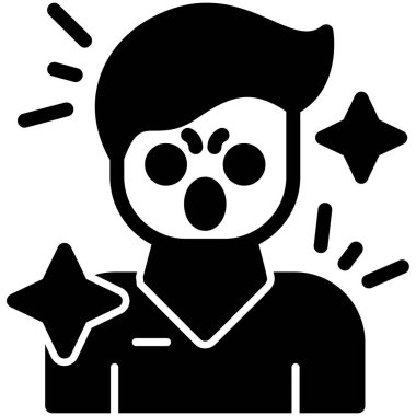 Maskeli sevimli bir adamın vektör çizimi