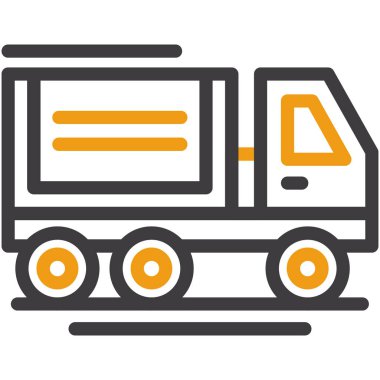 Teslimat. Web simgesi basit illüstrasyon