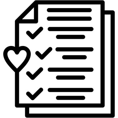 onay listesi belgesi kalp simgesi