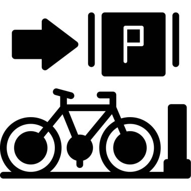 Bisiklet simgesinin vektör illüstrasyonu