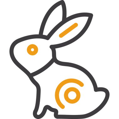 Tavşancık. Web simgesi basit illüstrasyon