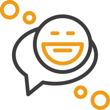 Gülümse ikonu. sohbet balonu işareti