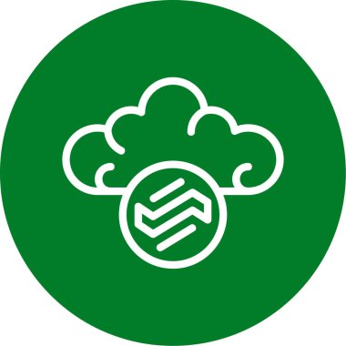 Bulut simgesi vektör illüstrasyonu