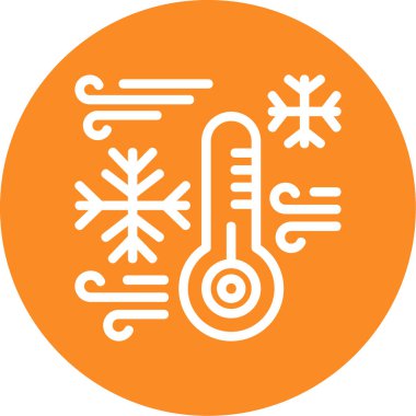 - Soğuk. Web simgesi basit illüstrasyon