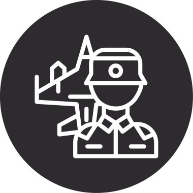 Polis ikonunun vektör illüstrasyonu